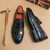 Slip on Модные мужские плоские новые повседневные кожаные мужские мокасины дышащие деловые кожаные мужские повседневные туфли Elegantes Tassel Slip-On