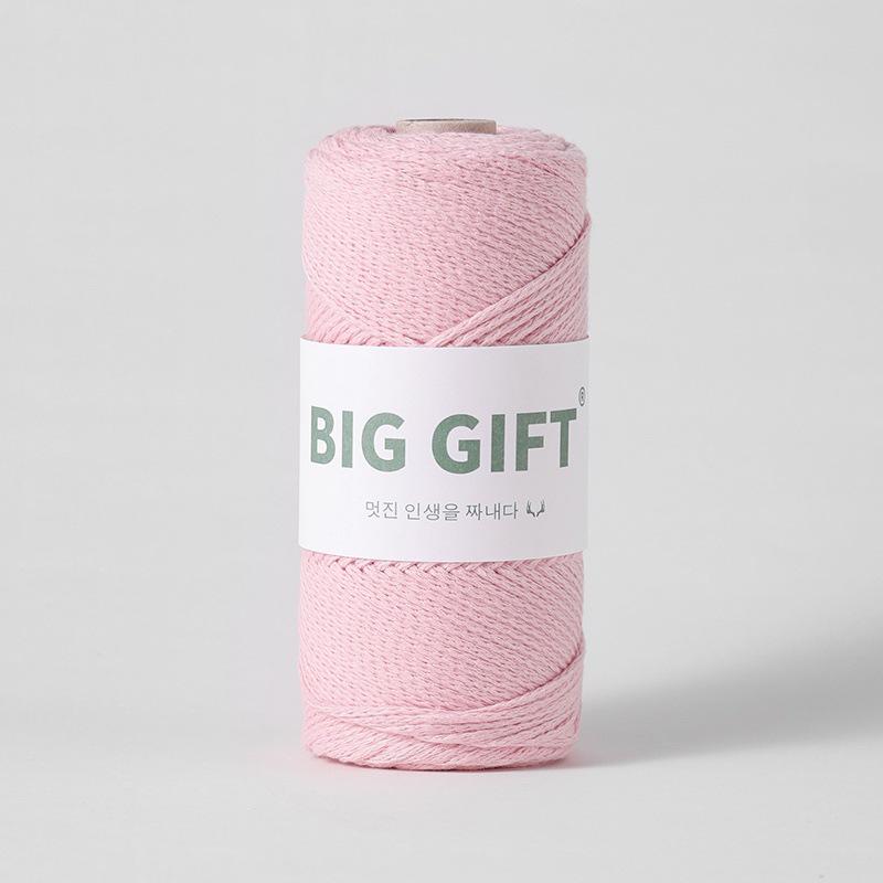 BIGGIFT Ручная работа Круглая полая хлопковая пряжа - 150 г Средней толщины Пряжа для вязания крючком Сумки