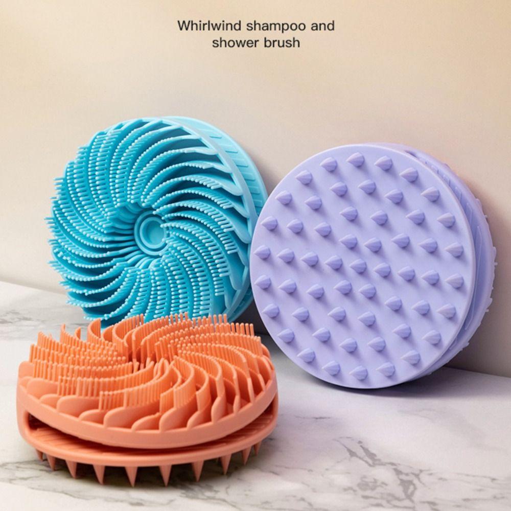 Massage Soft Bristle Shower Brush Double-sided Bath Brush Body Shampoo Brush For Exfoliation