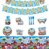 Cocomelon Birthday Party Supplies Disposable Cutlery Paper Plates Paper Cups Tissue Tablecloths Birthday Party Decorations