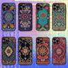 Персидский Ковер Цветочный Узор Чехол для Телефона Для iPhone17,16,15,14,13,12 Plus,Max Мягкий Силиконовый Черный Чехол