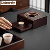 Zne Bamboo Teapot Warmer Роскошный чайник для заваривания чая с подогревателем свечей Набор Trivet Tea Veve Kettle Stand Поднос для подачи чая Аксессуары Орнамент