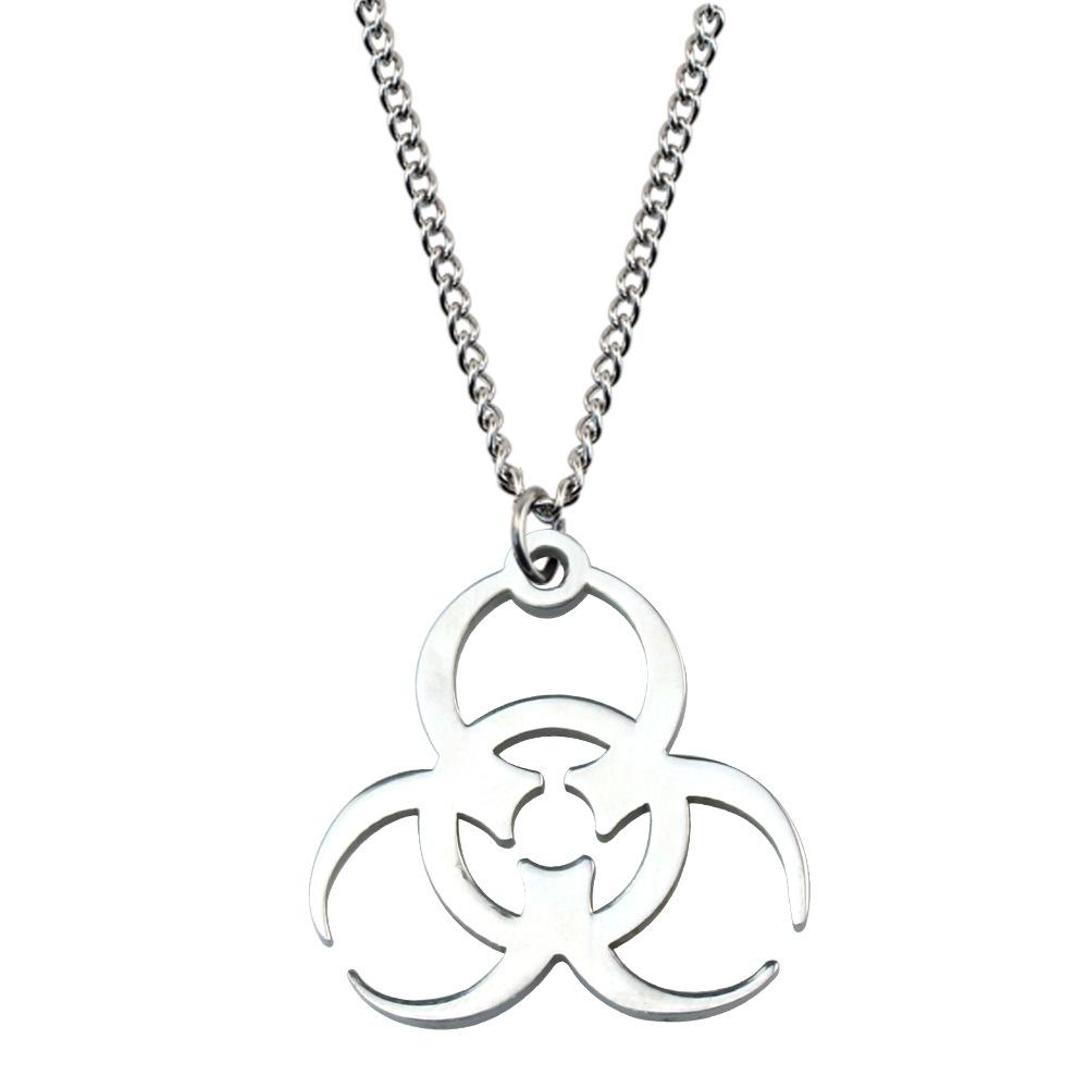Resident Evil Umbrella Corporation Red Umbrella Logo Pendant Necklace Alloy Badge Charm Cosplay Jewelry Gift