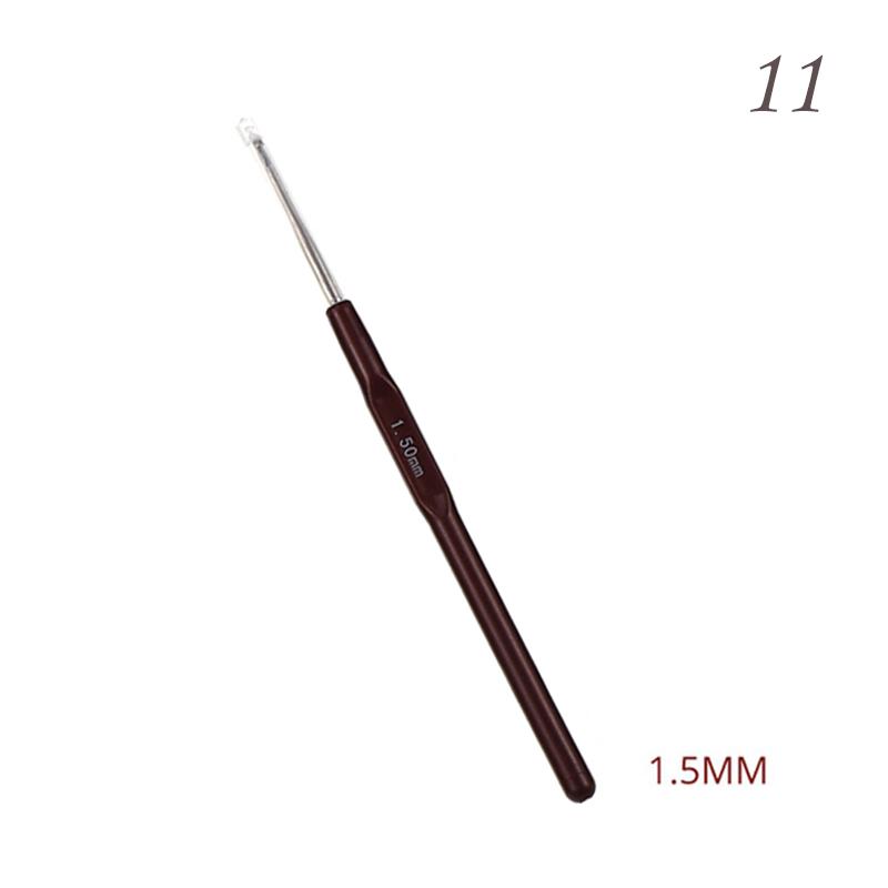 1PC DIY Crochet Hook Knitting Needles 0.5-2.5mm Silver Head Aluminum Alloy Accessories Craft Kit