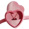 Delicate Jewelry Storage Container Unique Heart Shaped Jewelry Box with Velvety Interior for Rings Storage and Display