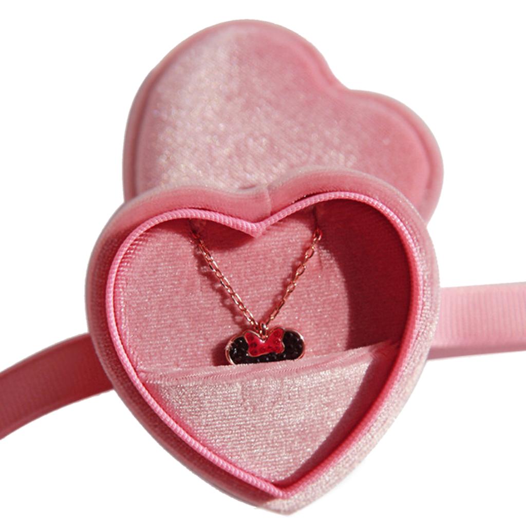 Delicate Jewelry Storage Container Unique Heart Shaped Jewelry Box with Velvety Interior for Rings Storage and Display