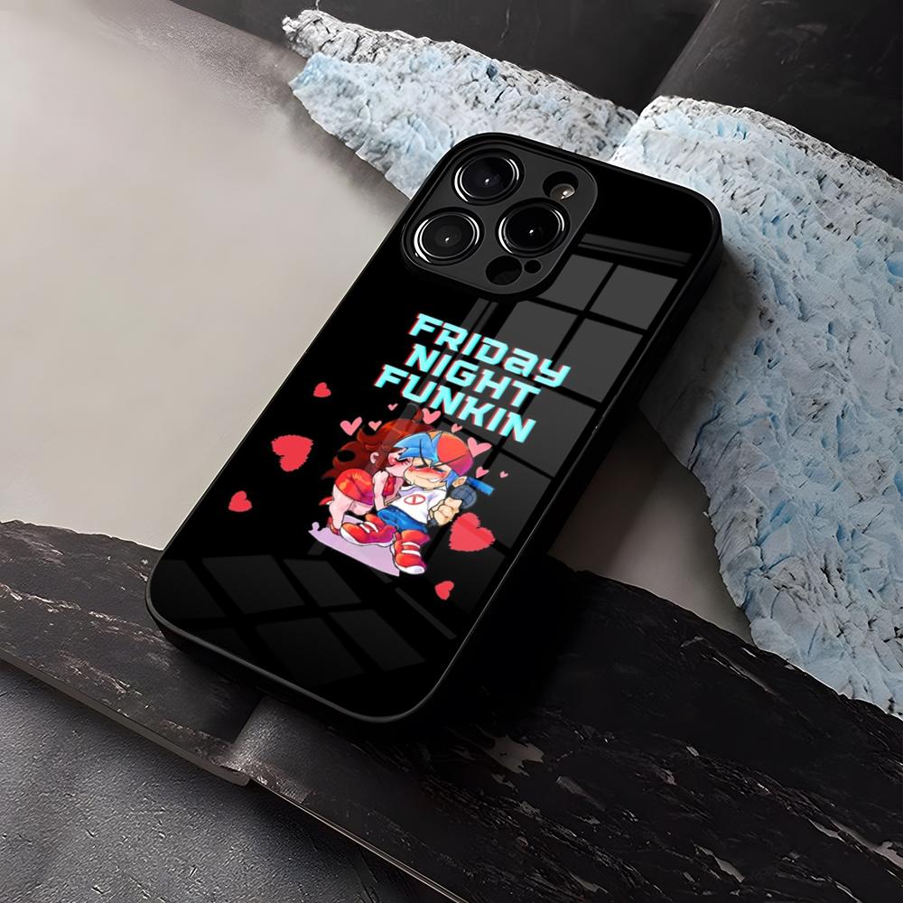 Чехол для телефона Friday Night Funkin Закаленное стекло Для IPhone 16 13 14 12 15 11 Pro Max Plus Mini X XR SE2020 Coque