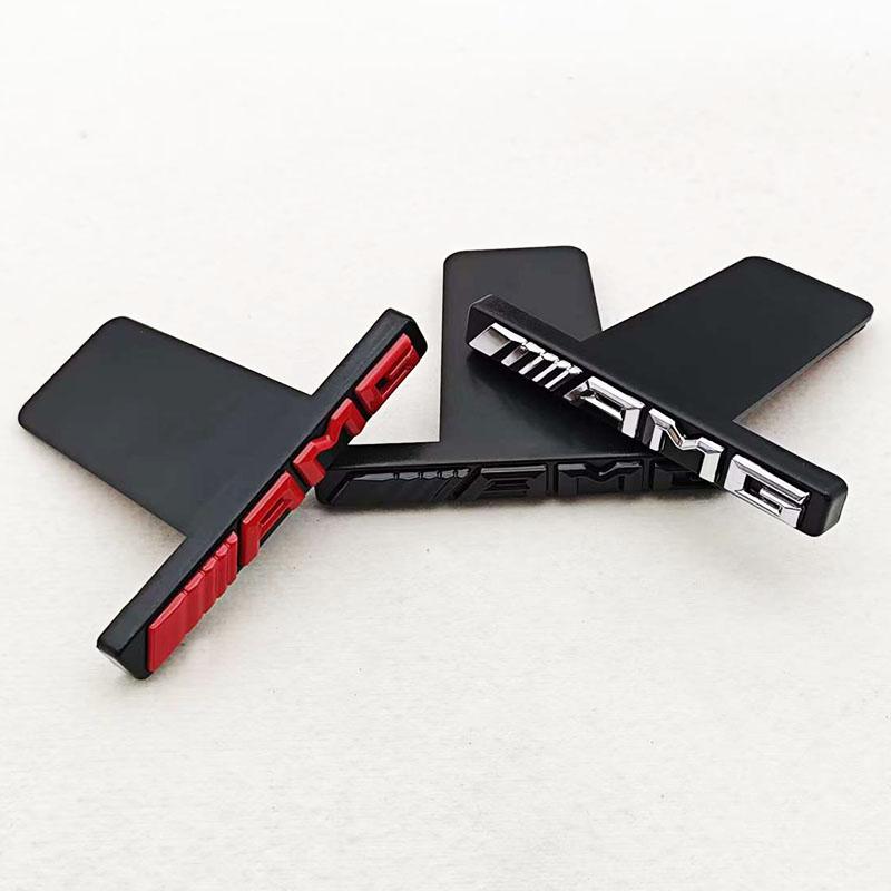 3D ABS Logo AMG Emblem Car Front Grille Badge For Mercedes Benz GLC A B C E Class W204 W205 W212 W213 GT AMG Sticker Accessories DZD3