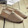 Retro trend breathable canvas shoes summer linen men's fisherman shoes casual one-pedal cotton and linen wear-resistant loafers