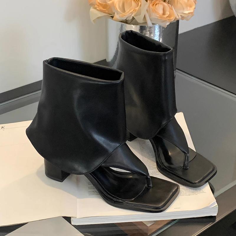 Женские босоножки на щиколотке, туфли на высоком каблуке с зажимом для пальца, дизайнерские летние туфли-лодочки для платья, 2025, новые массивные крутые ботинки De Mujer Zapatos