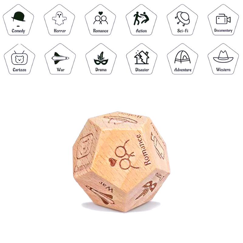 5Pcs Dices Food Dice Game Wooden Dice Couple Date Night Ideas Funny Gift For Couples Anniversary Valentine'S Day