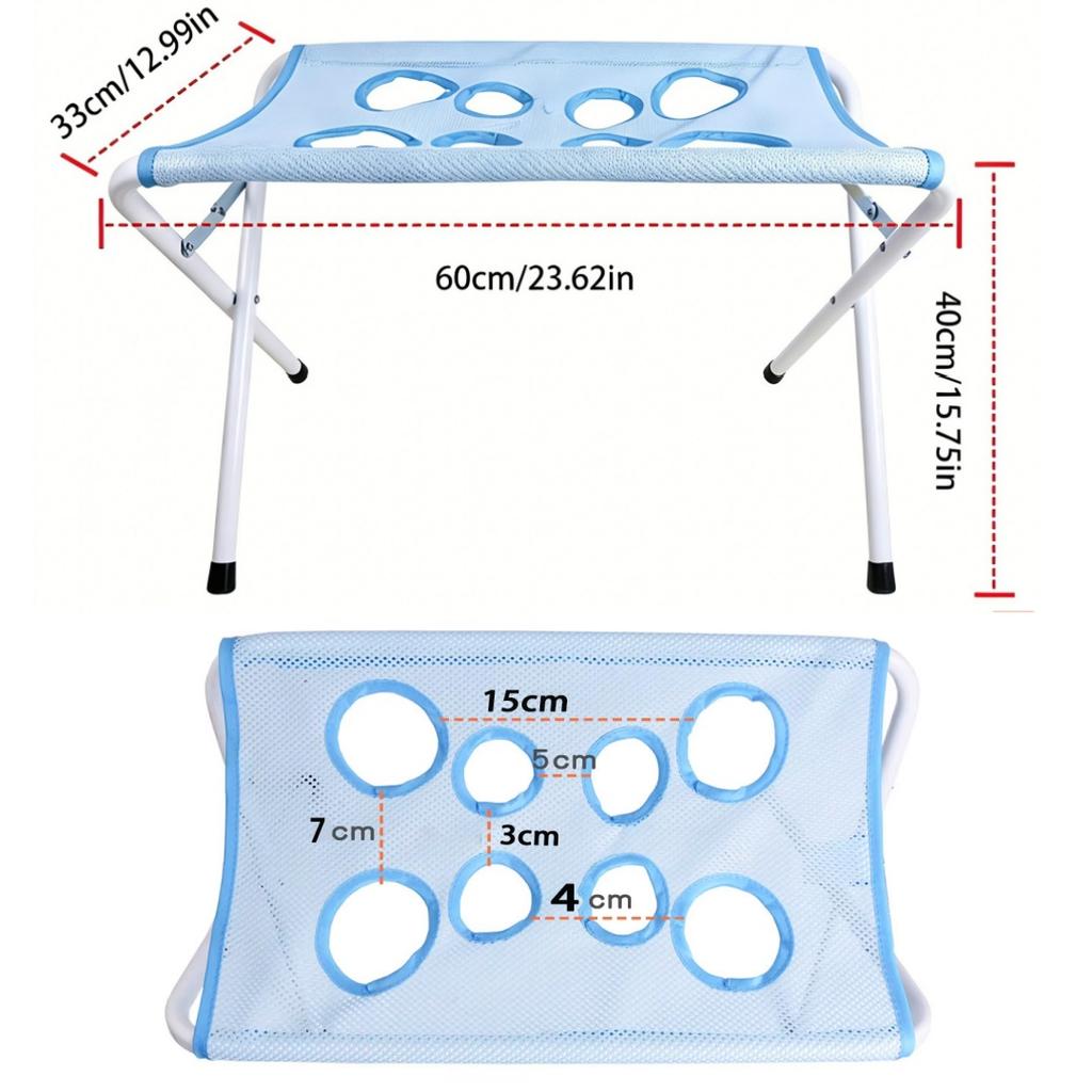 Foldable Pet Bathing Stand for Small Medium Dogs Cats Breathable Mesh Anti-Slip Grooming Fixed Rack Table