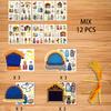 24 листа рождественских наклеек для детей, DIY пазлы, игры, игрушки, дети делают рождественскую сцену, наклейки, забавные рождественские поделки, подарки