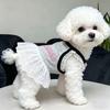Pet clothes spring and summer new lace suspender skirt dog cat thin Bichon Chihuahua Teddy sun protection vest