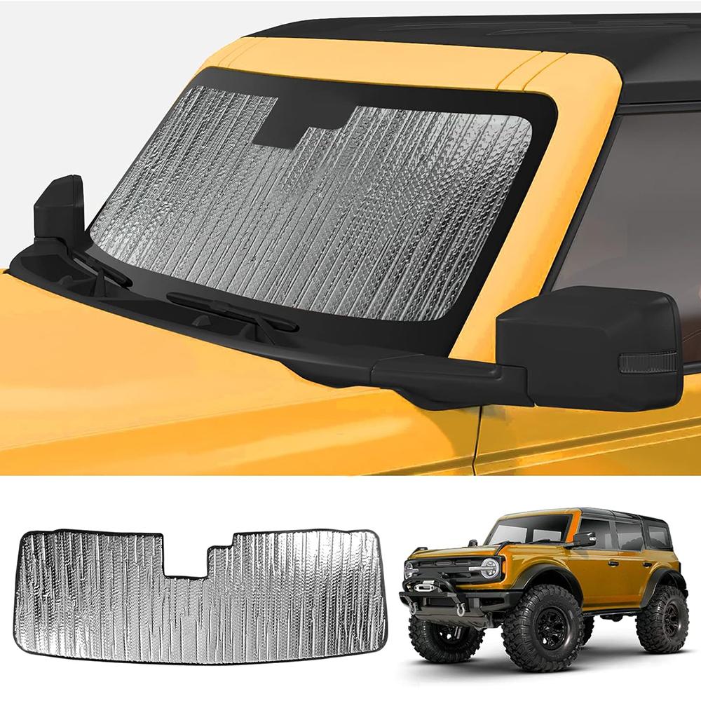 Front Windshield Sunshade Board Sun Visor Pad Anti UV for Ford Bronco 2025 2025 2025+ Heat Shield Mat Car Interior Accessories