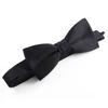 Black satin slim-fit bow tie bc00035