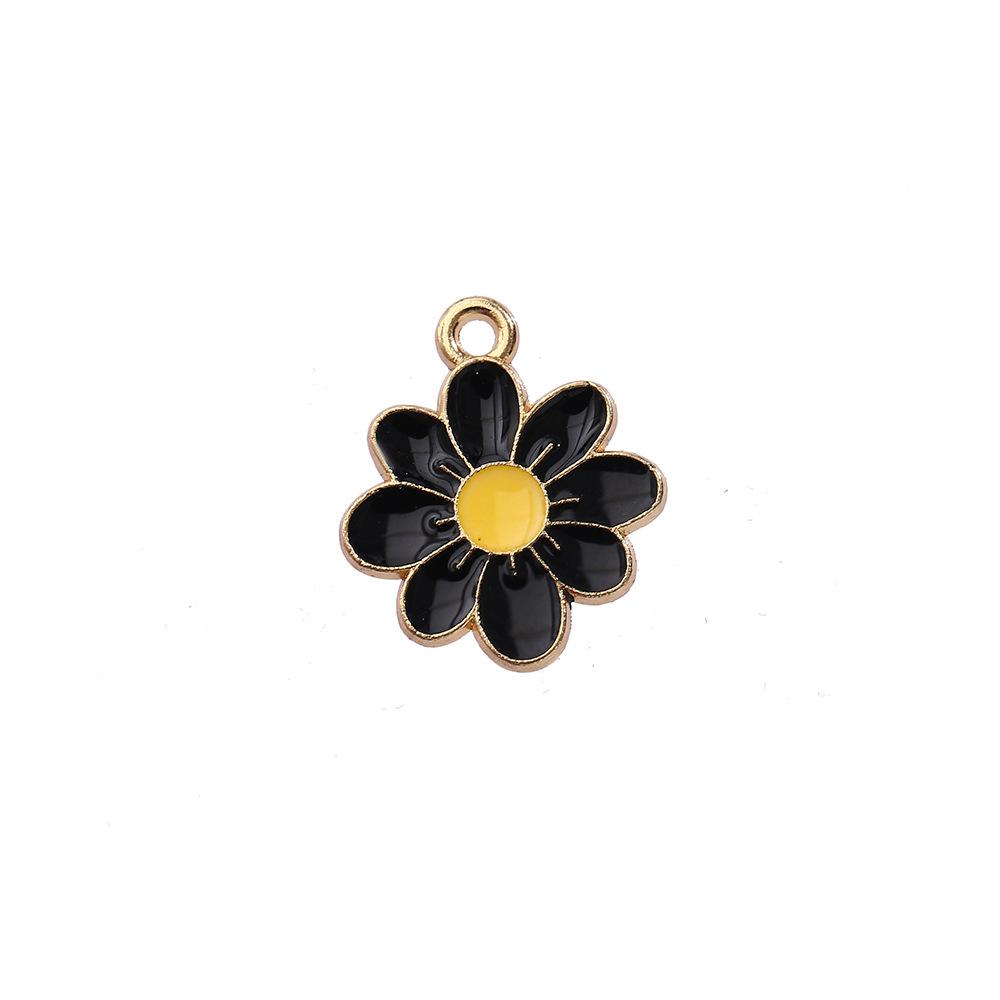 Подвеска из цинкового сплава с цветной каплей в виде подсолнуха и маленькой ромашки, браслет, ожерелье, аксессуары для подвески