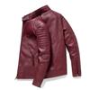 Autumn and Winter Men's Leather Jacket, Stand Collar, Trendy Leather Jacket, Handsome Motorcycle Jacket, Men's Jacket