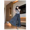 Design-designed Tie-dye Ice Silk Pants Skirt for Women In Summer Thin Sun Protection Yamamoto Pants Skirt Drooping Small Wide-leg Pants