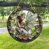 Fairy Elf Windows Hangings Suncatcher Acrylic Stained Suncatchers Ornament Stained Panel Sun Catcher Decoration