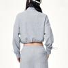 FILA Sweatshirts Women's Gray Half-Turtleneck Moderate Regular (Unisex) Sweatshirts F11W149215F MG