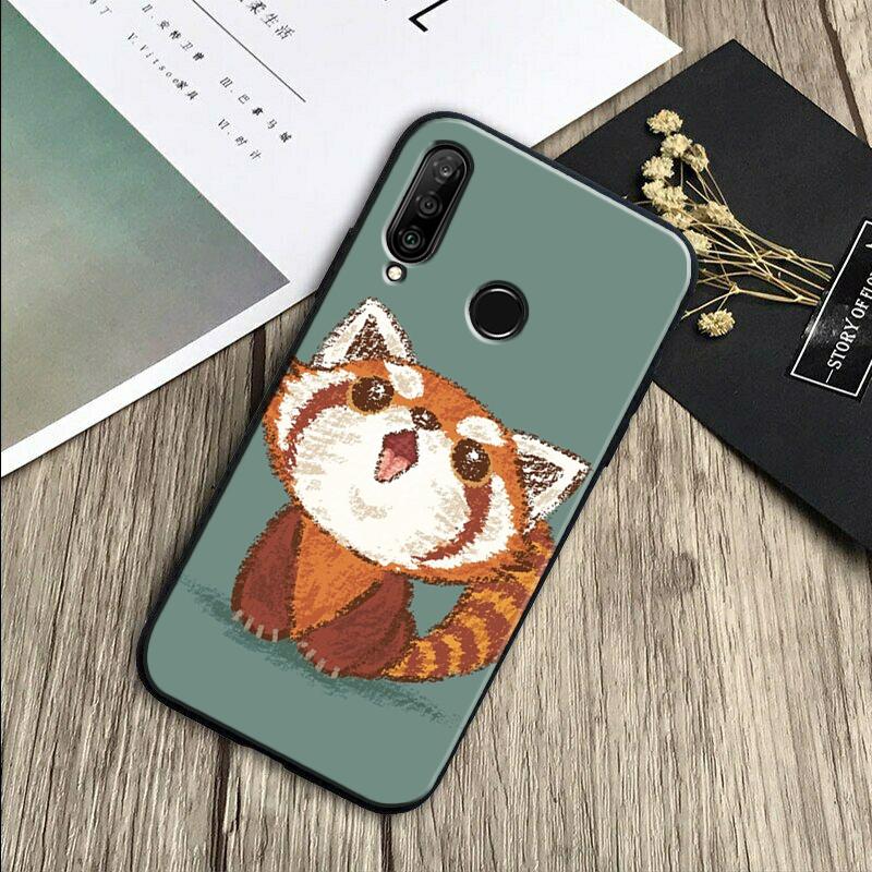 Red Panda Cute Animal For Huawei Nova Y70 Y91 Y61 Y72 Y73 Y90 Y60 3i 7i 8i 11 12i 9 10 SE P20 P30 Pro P40 Lite Case