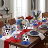 2026 France Football Events Honeycomb Centerpiece Red Blue Soccer Birthday Party Supplies Table Decorations For Kids Boys Fans