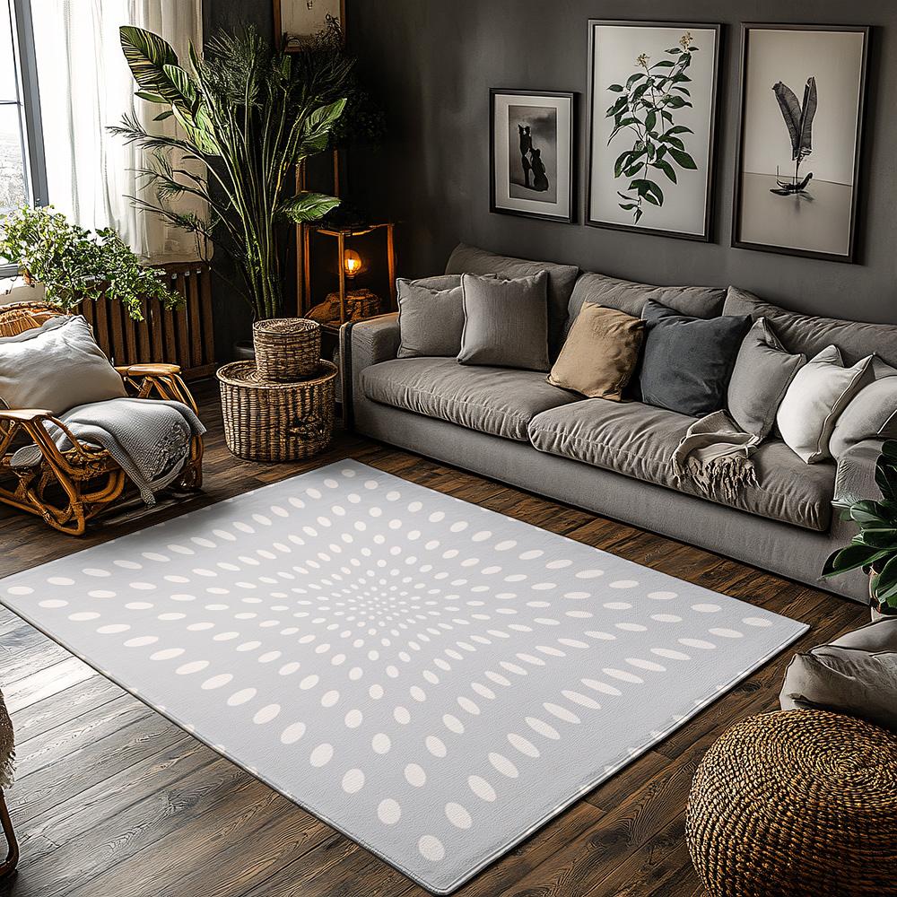 Tuniu Trendy Home Decor Scatter Dot Area Rug NonSlip Floor Mat for Living Room Bedroom Kitchen Decor