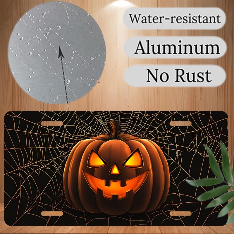 D Flat pcHalloween Pumpkin with Spider Web Happy Halloween Halloween Decoration Halloween Gift for Front Decoration