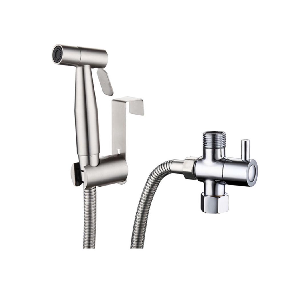 304 stainless steel handheld body cleaner setincluding nozzle toilet adapter hose 7 8 water hanging seat toilet nozzle set
