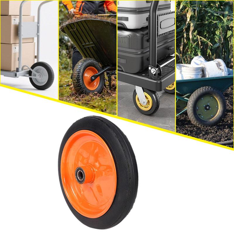 Hand Cart Folding Wheels with Puncture Proof Rubber Tyre for Garden Cart Four-wheel Wagon Trailer Support Wheel