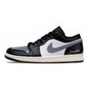 Air Jordan 1 с теневым эффектом, устойчивые к истиранию, низкие, винтажные баскетбольные кроссовки, унисекс, черные, серые 553558-081(Команда73-)