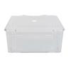 Cosmetic Storage Organizer Box Containers with Hinged Lid Dust Proof Large Capacity Space Saving Clear Plastic Case Transparent