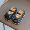 Baby Girls Leather Shoes Children Casual Flats Kids Kindergarten Toddlers Princess Bow-knot Mary Janes Square Toes 21-30 Sweet