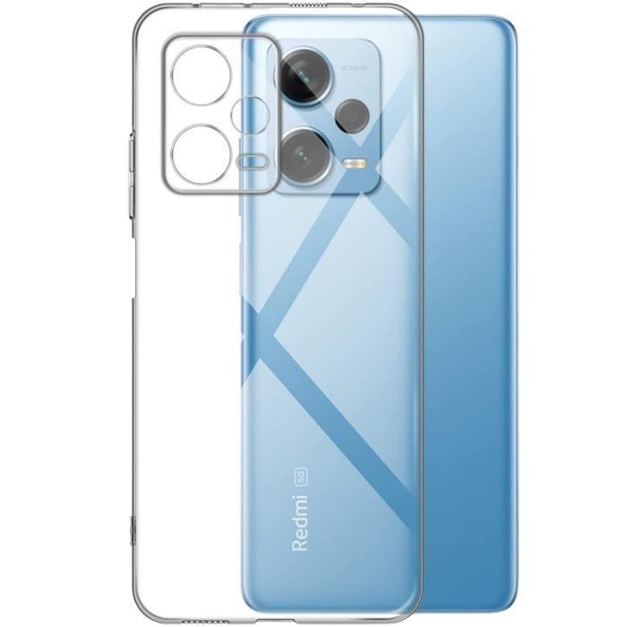 Coque et tour de cou pour Xiaomi REDMI NOTE 12 PRO PLUS 5G - TPU Souple Transparent Cordon Noir réglable Phonillico®