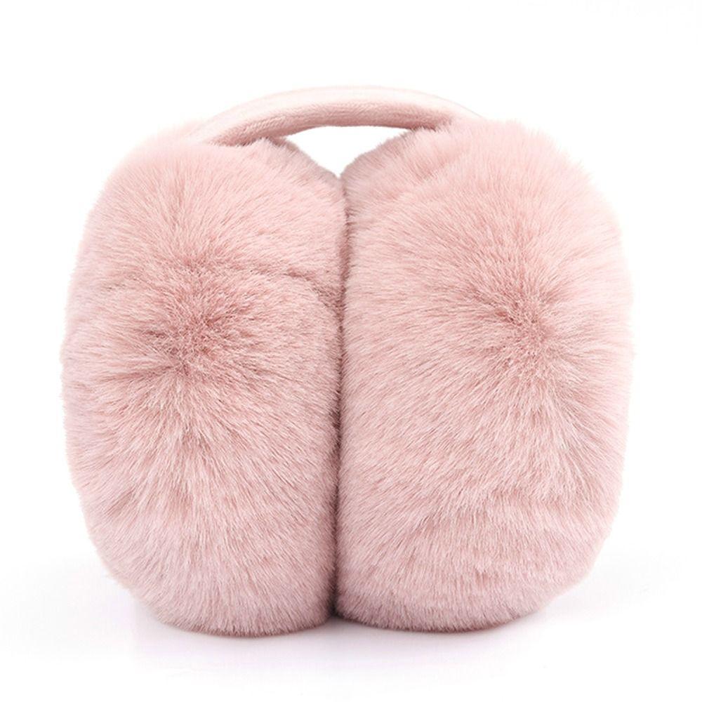 Мягкие плюшевые наушники с защитой от холода, зимние теплые складные наушники из искусственного меха, подарки