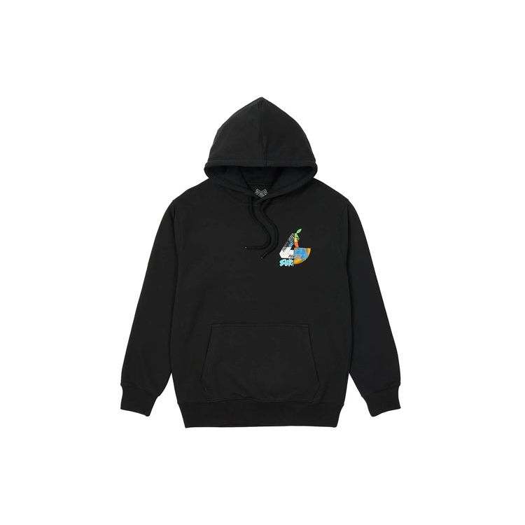 Palace Черные топы унисекс с капюшоном Mix Up P20HD037