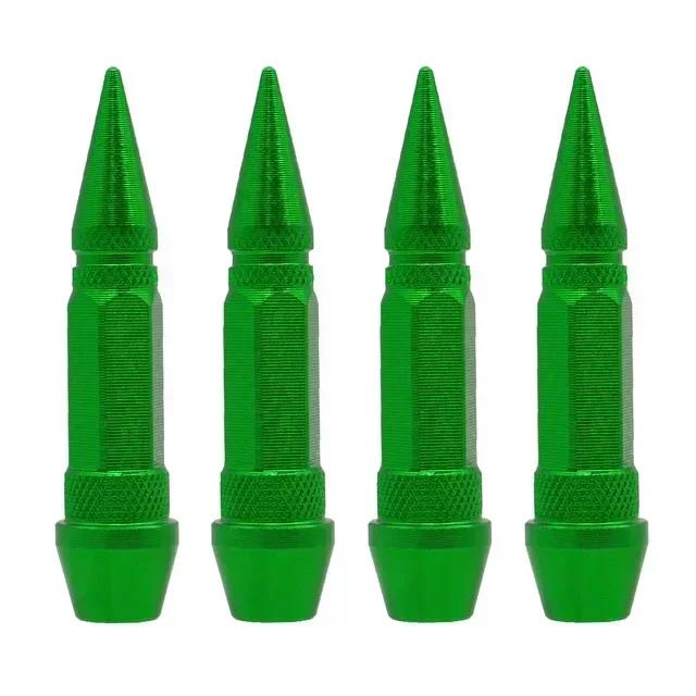 4pcs Car Tires Rim Valve Aluminum Car Wheel Tire Valve Caps Colorful Spiked Lug Nuts Wheel Air Valve Cover Automobile Parts