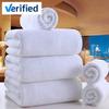 5 Star Hotel Face Hand Bath Towel Set Custom Logo 100% Cotton Quick Dry Woven White Spa Bath Towels
