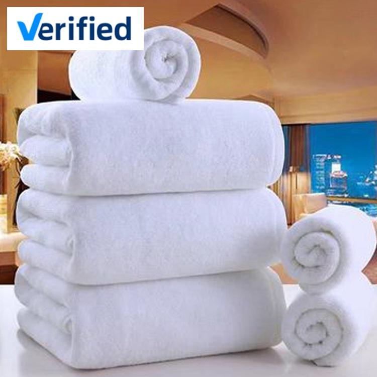 5 Star Hotel Face Hand Bath Towel Set Custom Logo 100% Cotton Quick Dry Woven White Spa Bath Towels