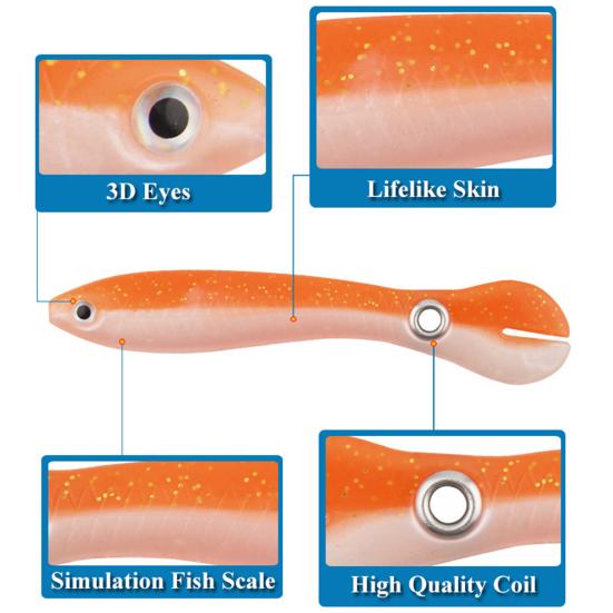 5Pcs 10cm/6g Delicate Long Lasting Little Loach Tool Cute Simulated Fishing Bait for Sea Baits