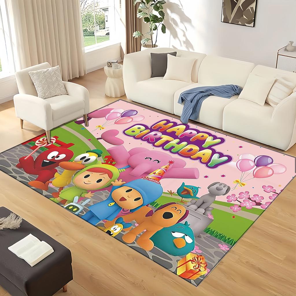 HD Забавный P-Pocoyo Мультфильм Элли Пато Ковер Коврик для Дома Гостиной Спальни Дивана Прихожей Декор, Детский Игровой Нескользящий Коврик