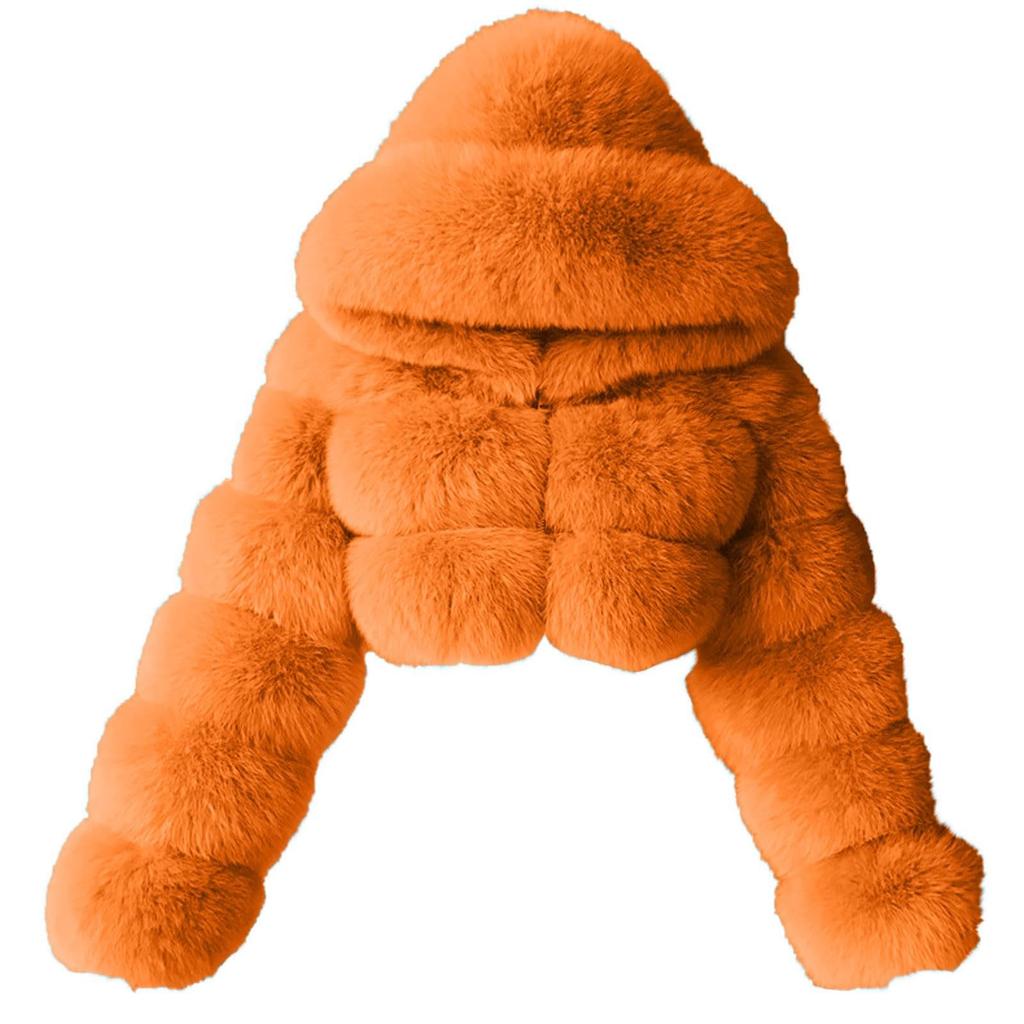 Женская модная куртка, однотонное плюшевое пальто с длинными рукавами и капюшоном