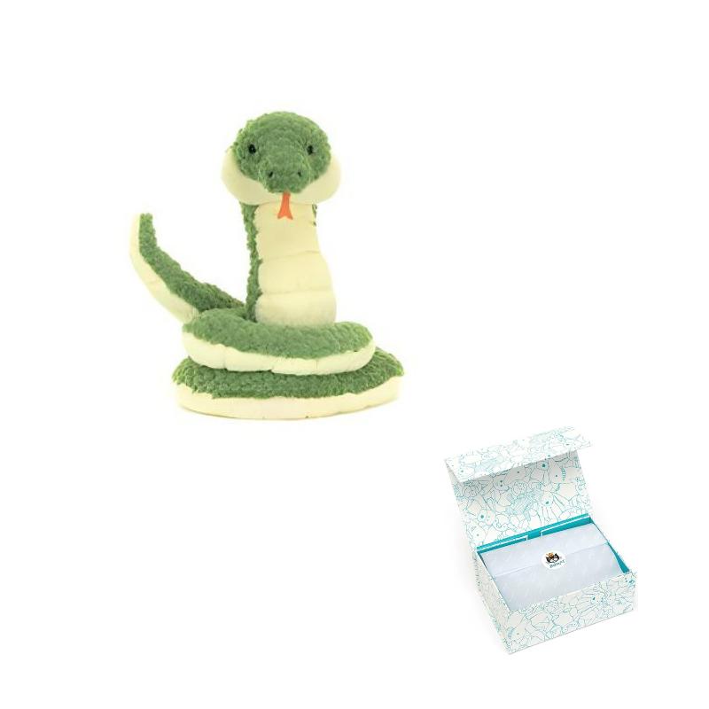 Jellycat Коллекция Амфибий и Рептилий Cizi Змеиные Куклы Плюшевая Кукла 27см Высота В Сидячей Позе