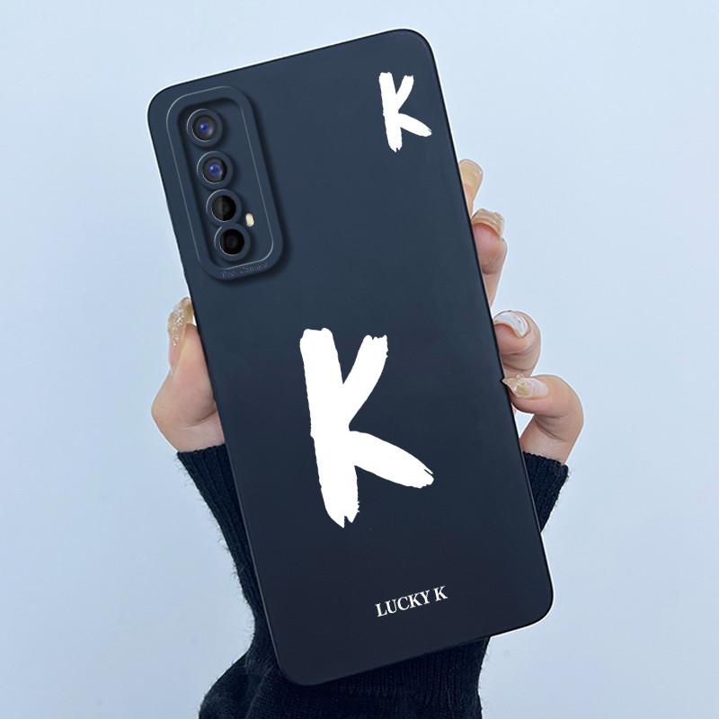 Для Realme 7 RMX2155 7 Pro RMX2170 Чехол Счастливой Начальной Буквой Мягкий Силиконовый Матовый Чехол для Телефона для Realme7 RMX2151 корпус