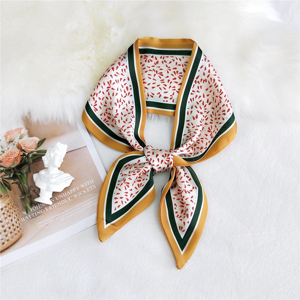 Двусторонний остроконечный шарф для женщин на весну и осень. Тонкая и длинная лента для сумки на запястье. Универсальный декоративный маленький шарф.