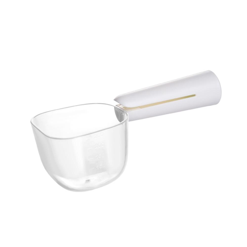 with Measurement Pet Food Scoop With Sealed Bag Clip Pet Feeding Pet Food Measuring Scoop Transparent Dual-Function Food Scoop