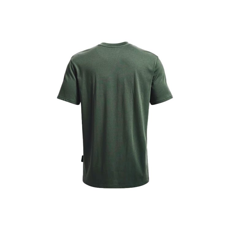 Under Armour Футболка Curry Heavyweight Solid Color Breathable Training с коротким рукавом для мужчин, цвет Hedge-Green 1366618-332