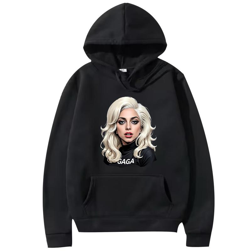 Классическая графическая толстовка Lady Gaga Мужская Женская Винтажная с Длинным Рукавом Высококачественная Толстовка С Принтом Оверсайз Повседневная Толстовка Унисекс