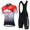 Monaco Summer Short Sleeve Men Cycling Jersey Set Road Bike Uniform Bicycle Wear Breathable Cycling Clothings Ciclismo Hombre